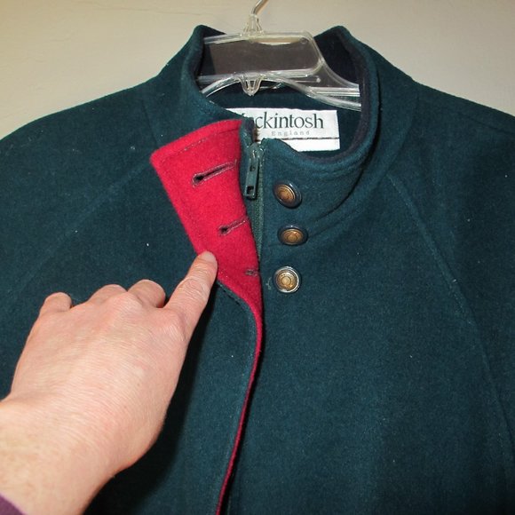 VINTAGE Mackintosh Authentic RED & Green Wool 12 - Picture 6 of 12